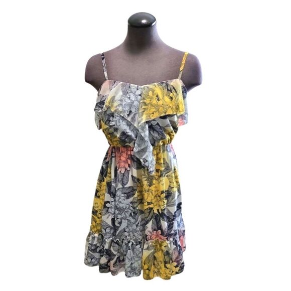 EC FLORAL MULTI COLORED DRESS SZ. S - Picture 1 of 5